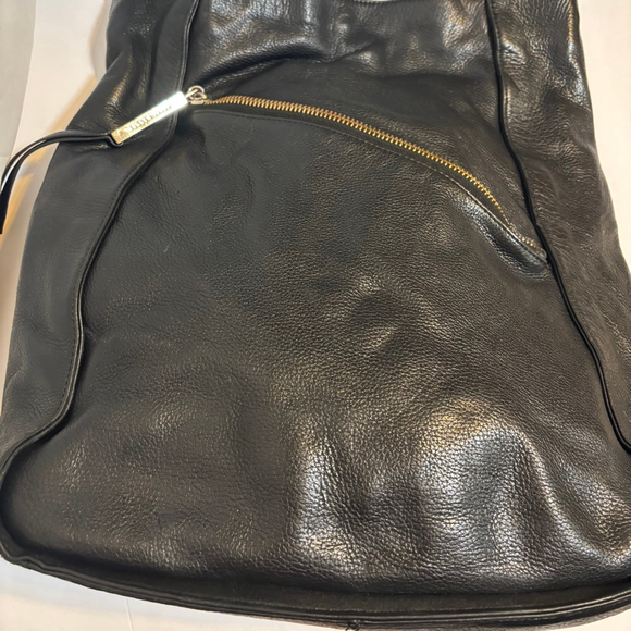 Kelsi Dagger Black Leather Hobo Bag Slouchy Shoulder Bag Purse - Picture 2 of 16